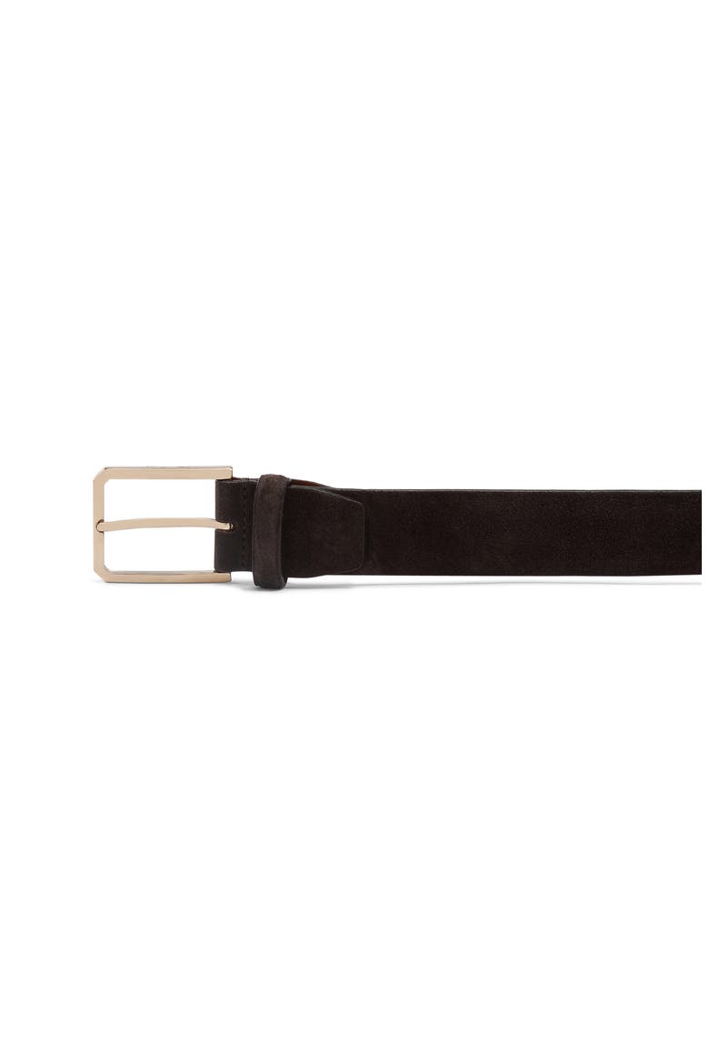 Suede Leather Belt, Alternate, color, BROWN