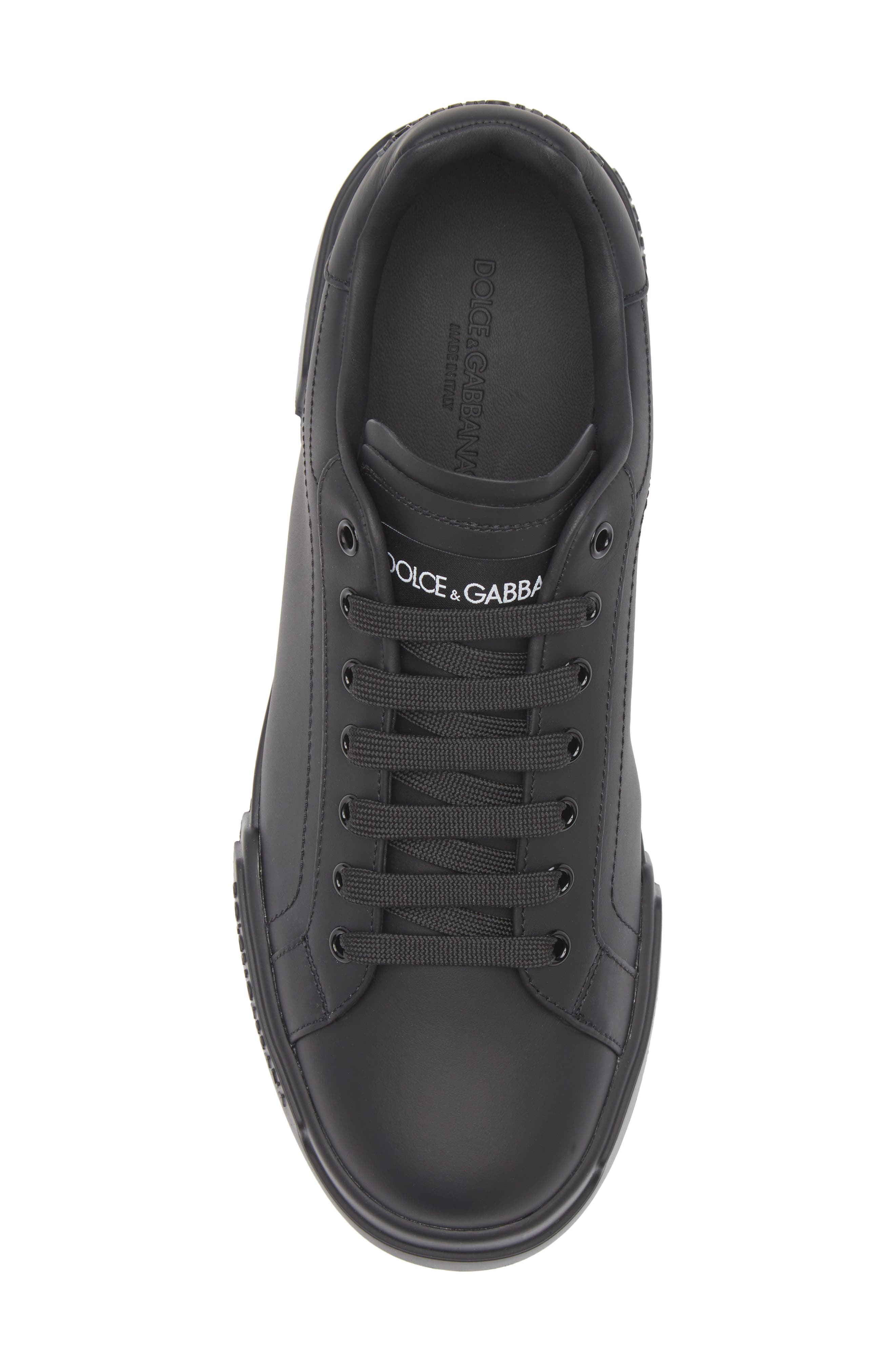 Dolce&Gabbana Nappato Sneaker, Alternate, color, 80999 Nero