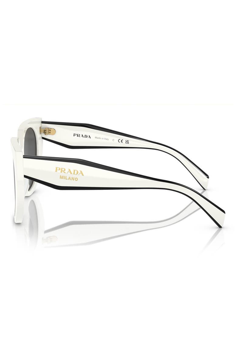 52mm Cat Eye Sunglasses, Alternate, color, BONE
