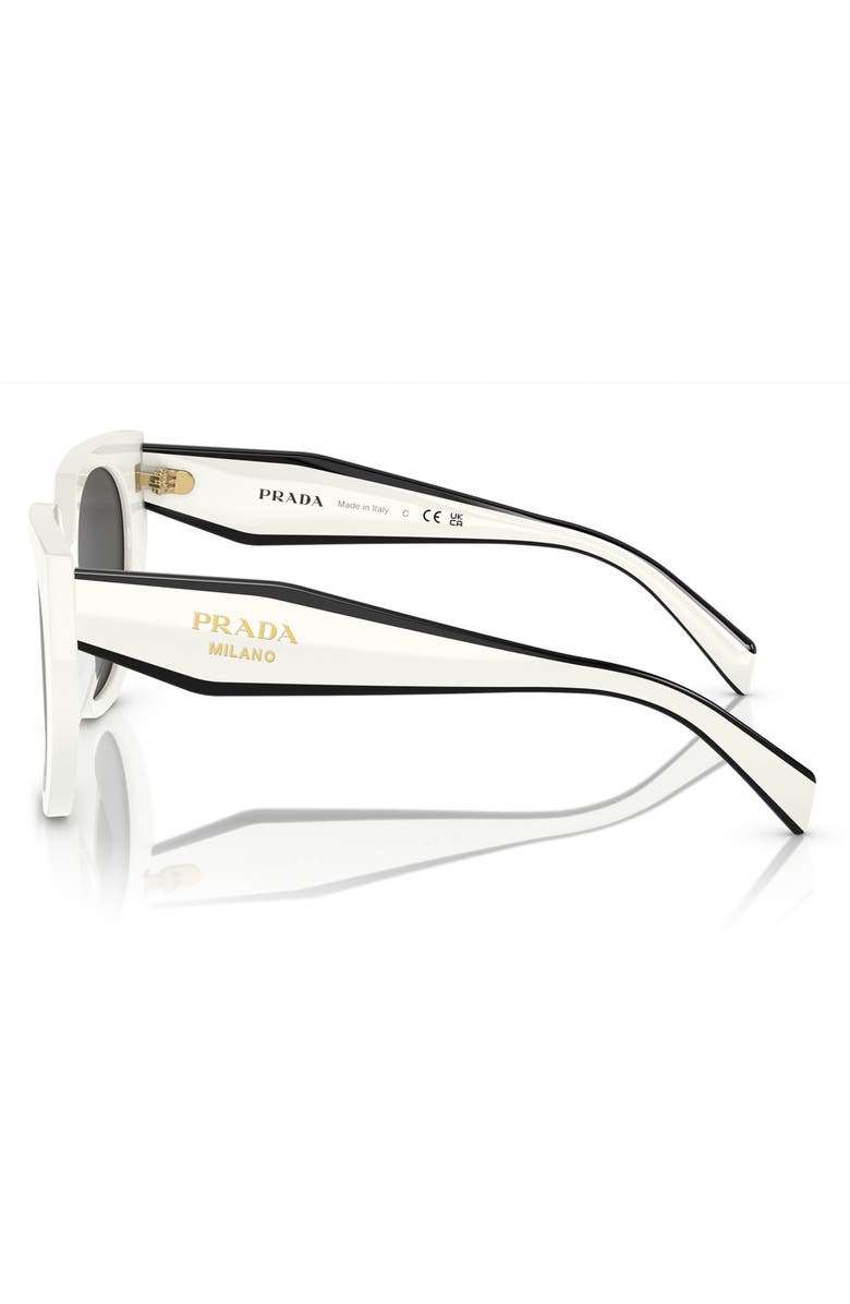 Prada 52mm Cat Eye Sunglasses, Alternate, color, Bone