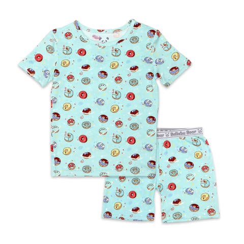 Blue Donut Kids 2-Piece Short Sleeve & Shorts Pajama Set