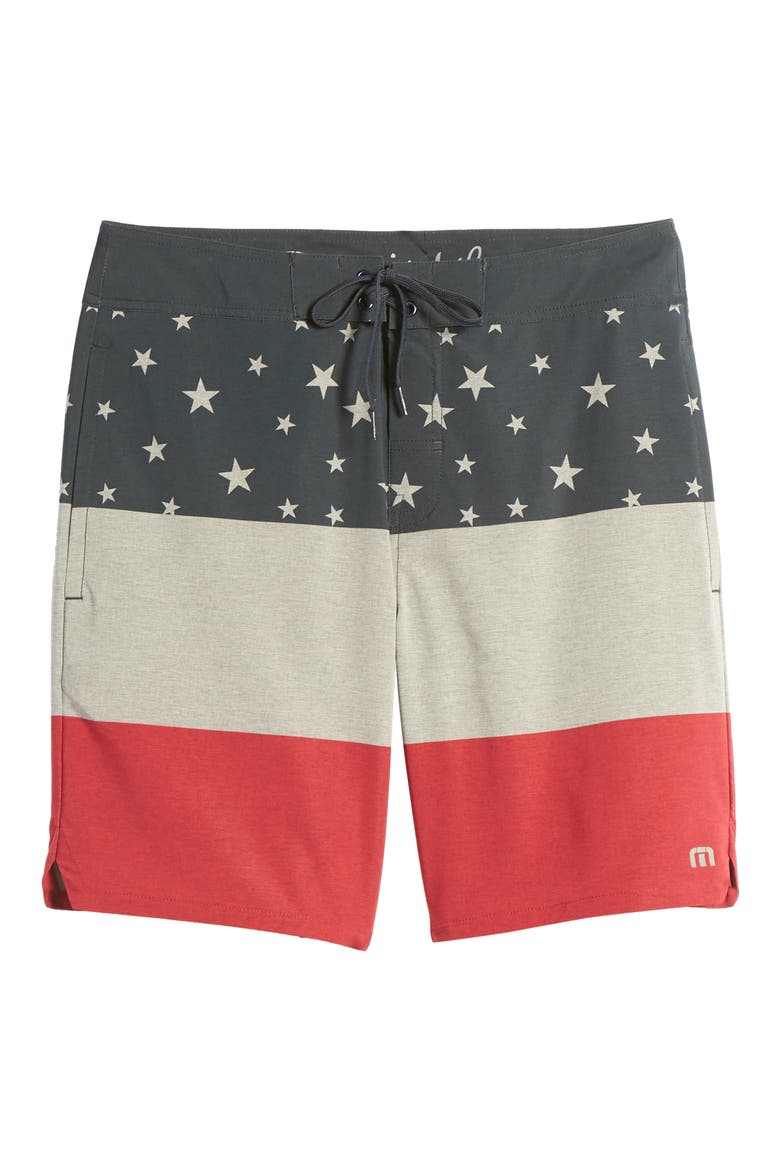 Ticker Tape Board Shorts, Alternate, color, MOOD INDIGO