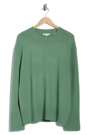 Vince Crewneck Wool & Cashmere Sweater In Green