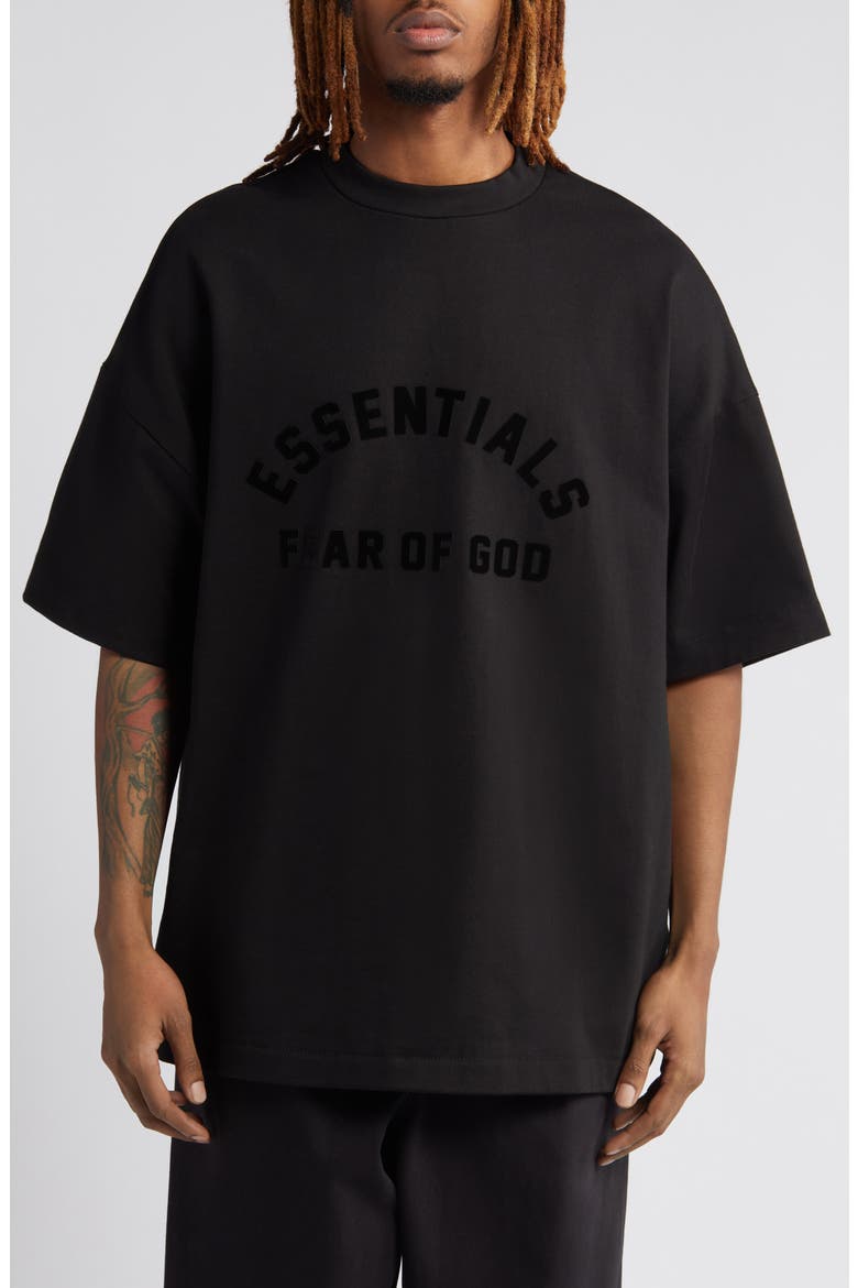 Oversize Logo Graphic T-Shirt, Main, color, JET BLACK
