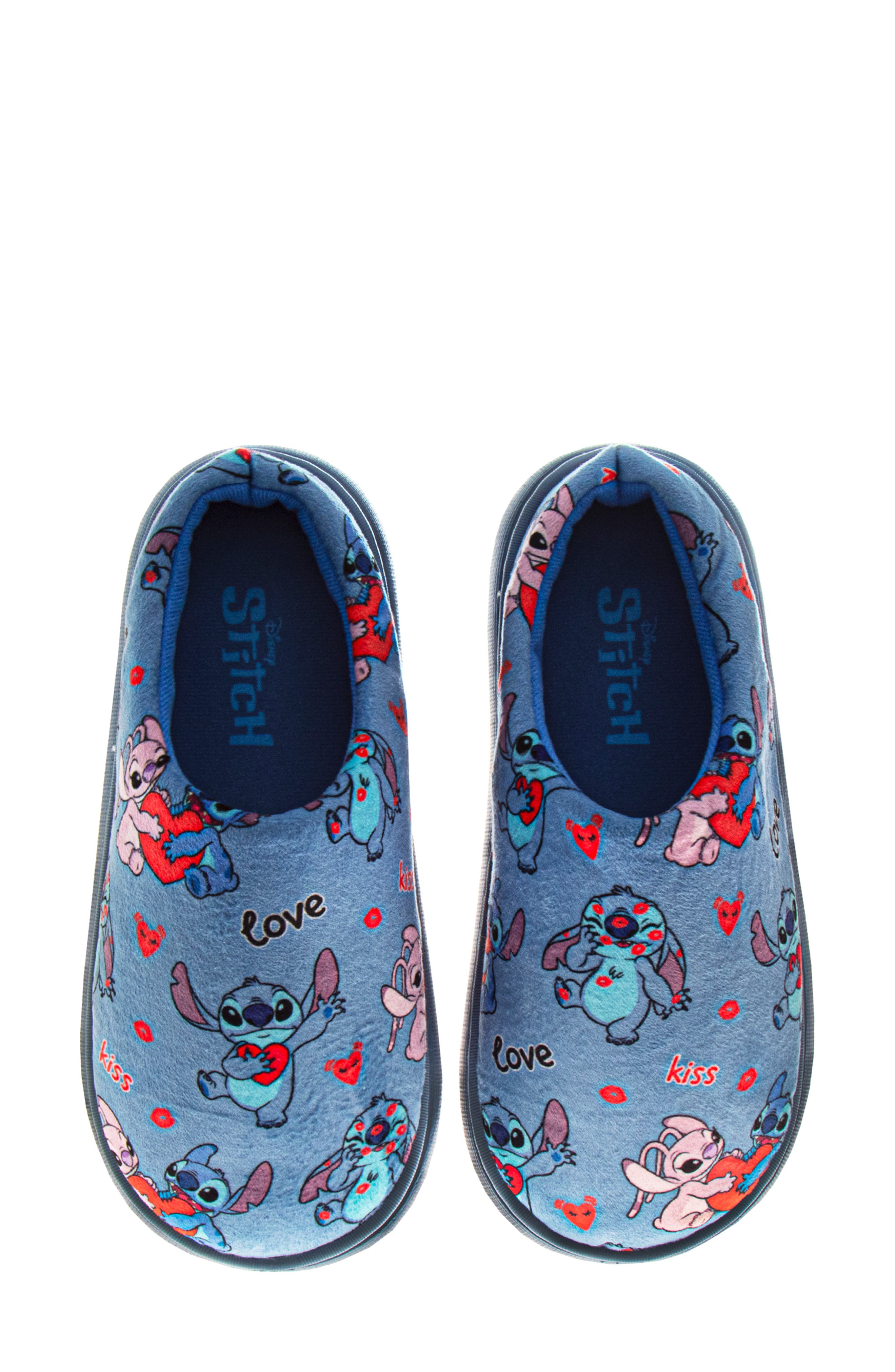 Kids' Disney Stitch & Angel Slipper, Alternate, color, BLUE