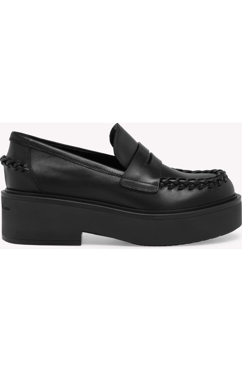 Gianvito Rossi Yuna Loafer Mocassin, Main, color, Black Calf Leather