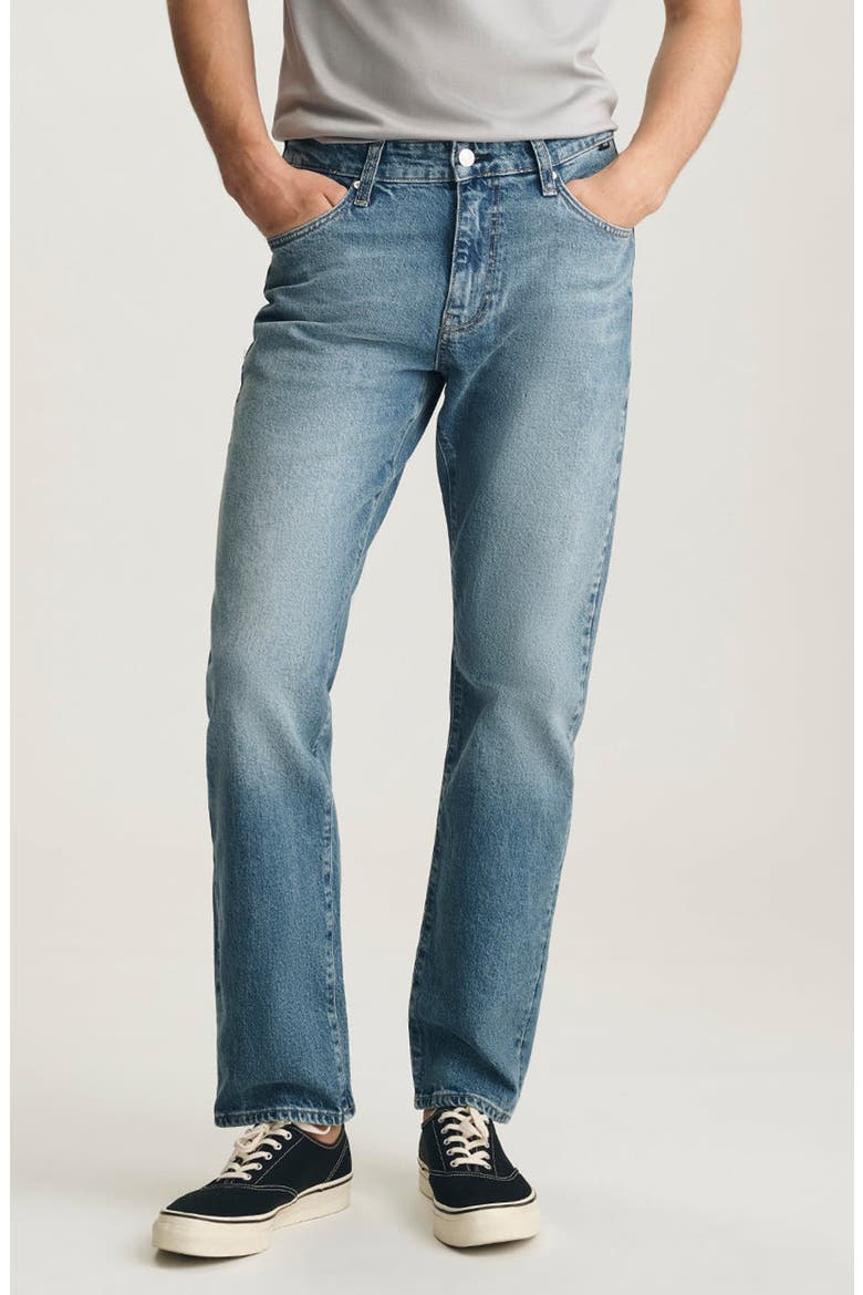 Zach Straight Leg Jeans, Main, color, MID BRUSHED CLASSIC