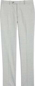 Peter Millar Harker Flat Front Light Tan Wool & Cotton Mélange Dress Pants