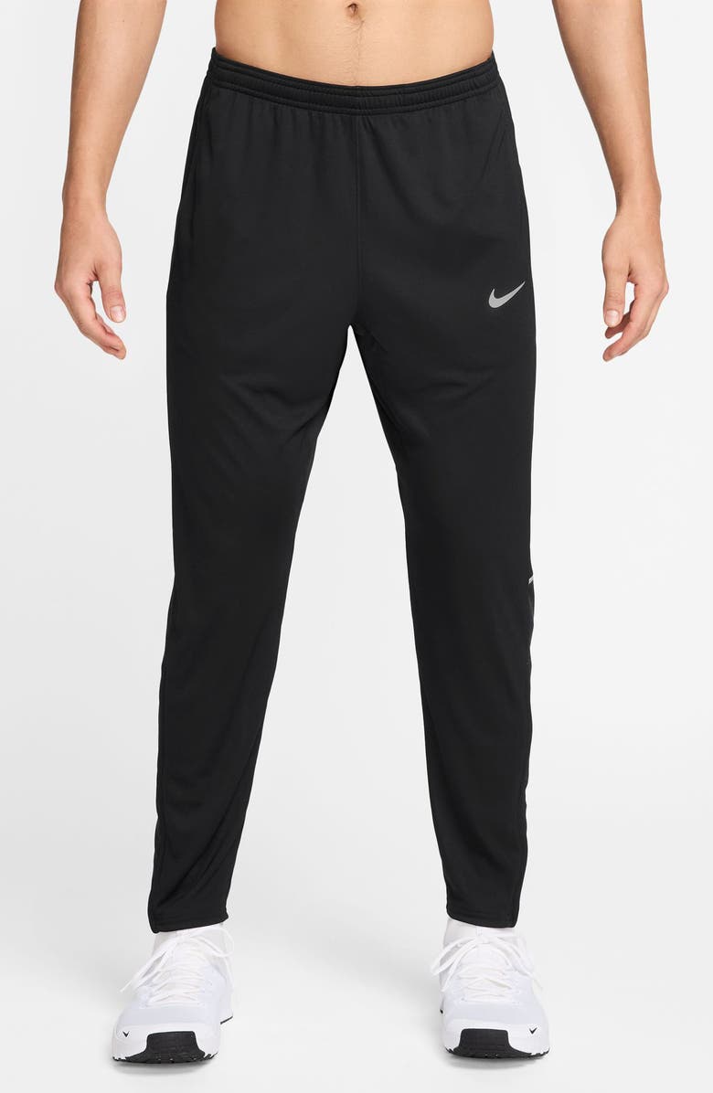 Nike Miler Dri-FIT Running Pants, Main, color, Black/ Reflective Silver
