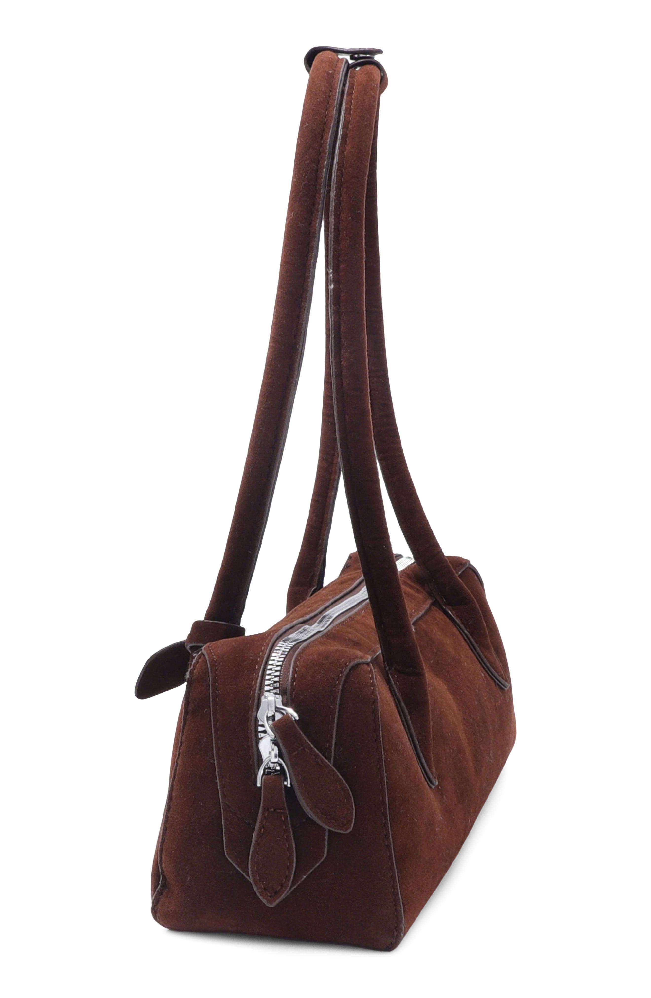 Skinny Shoulder Bag, Alternate, color, BROWN