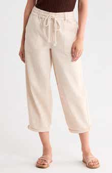 Tie Waist Barrel Pants
