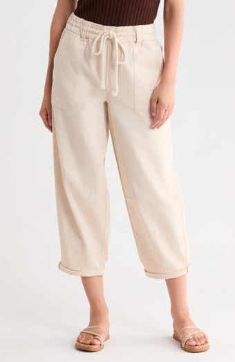 Tie Waist Barrel Pants