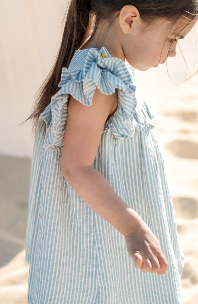 Pehr Kids' Ruffle Organic Cotton Seersucker Dress, Alternate, color,