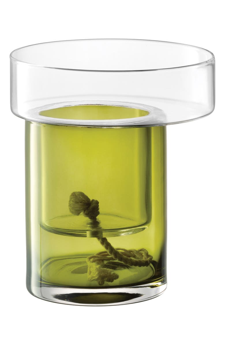 LSA Balcony Self Watering Glass Planter, Main, color, Green