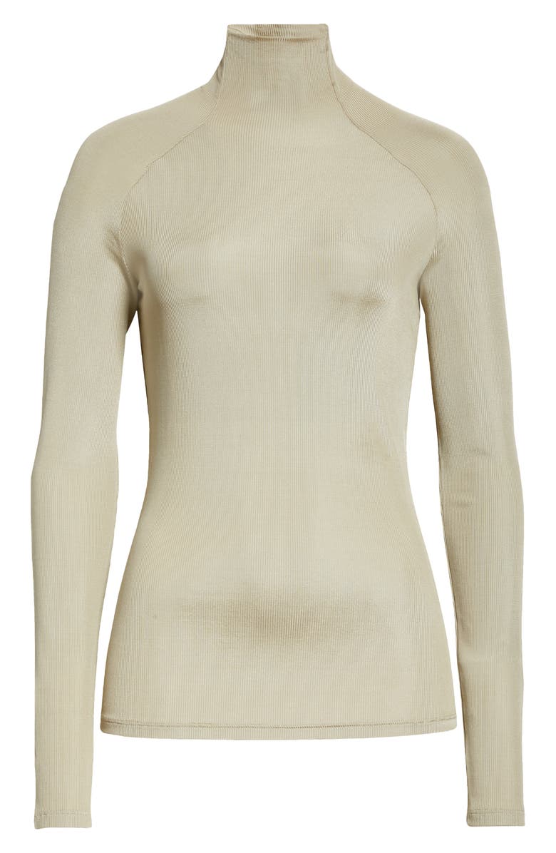 St. John Collection Long Sleeve Rib Turtleneck, Alternate, color, 