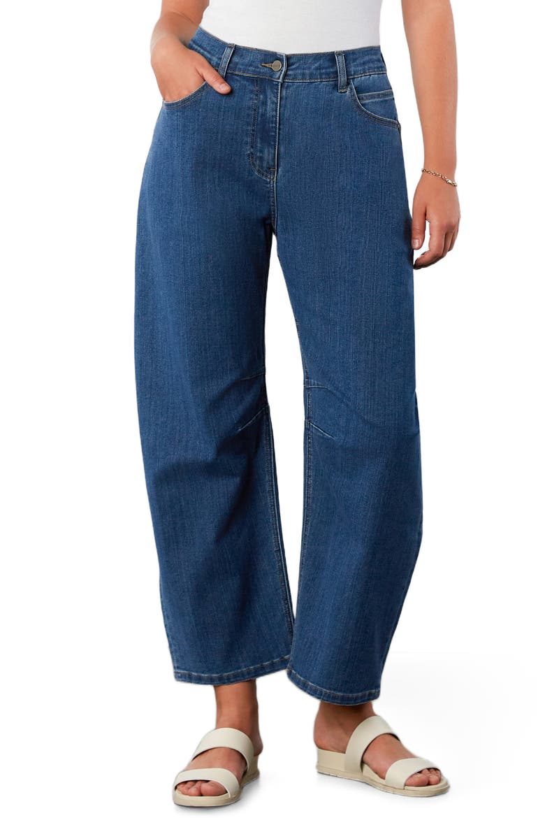 Valerie High Waist Ankle Barrel Jeans, Main, color, GOOD BLUE