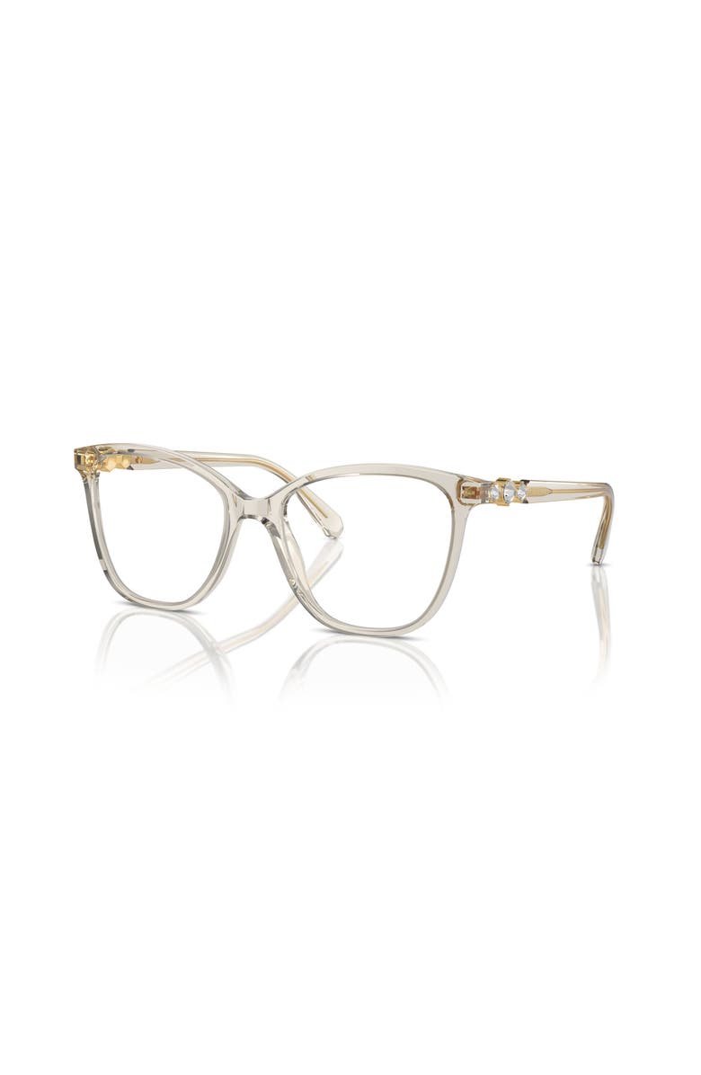 Swarovski 54mm Square optical glasses, Main, color, Beige