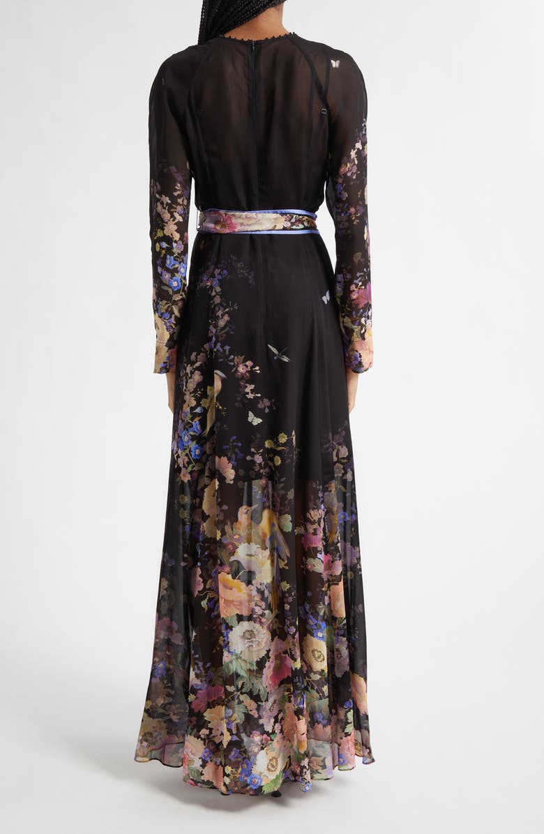 Zimmermann Luna Long Sleeve Maxi Dress, Alternate, color, Black Multi Floral