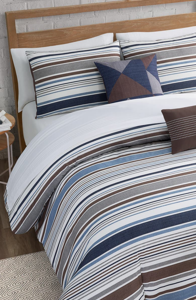 Lucky Brand Monterey Stripe 3-Piece Comforter Set, Alternate, color, Monterey Comforter Set