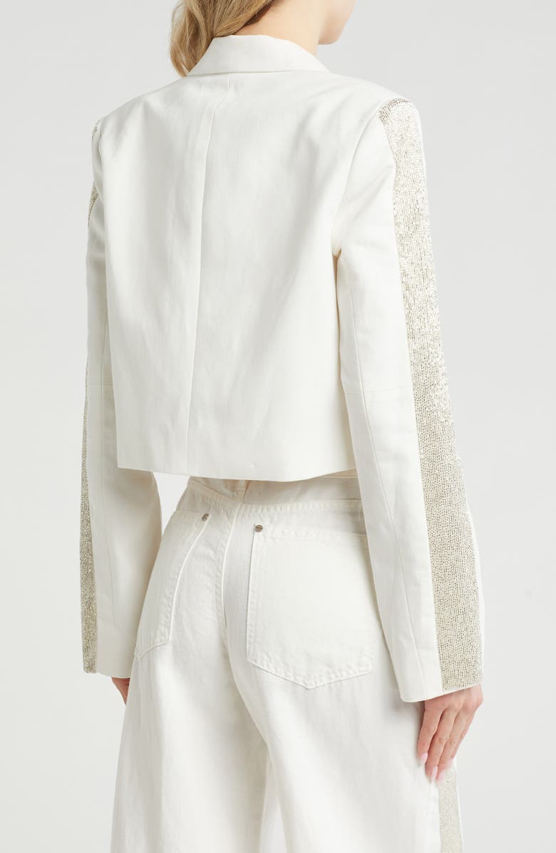 TWP My Former Better Half Sequin Crop Blazer, Alternate, color, White