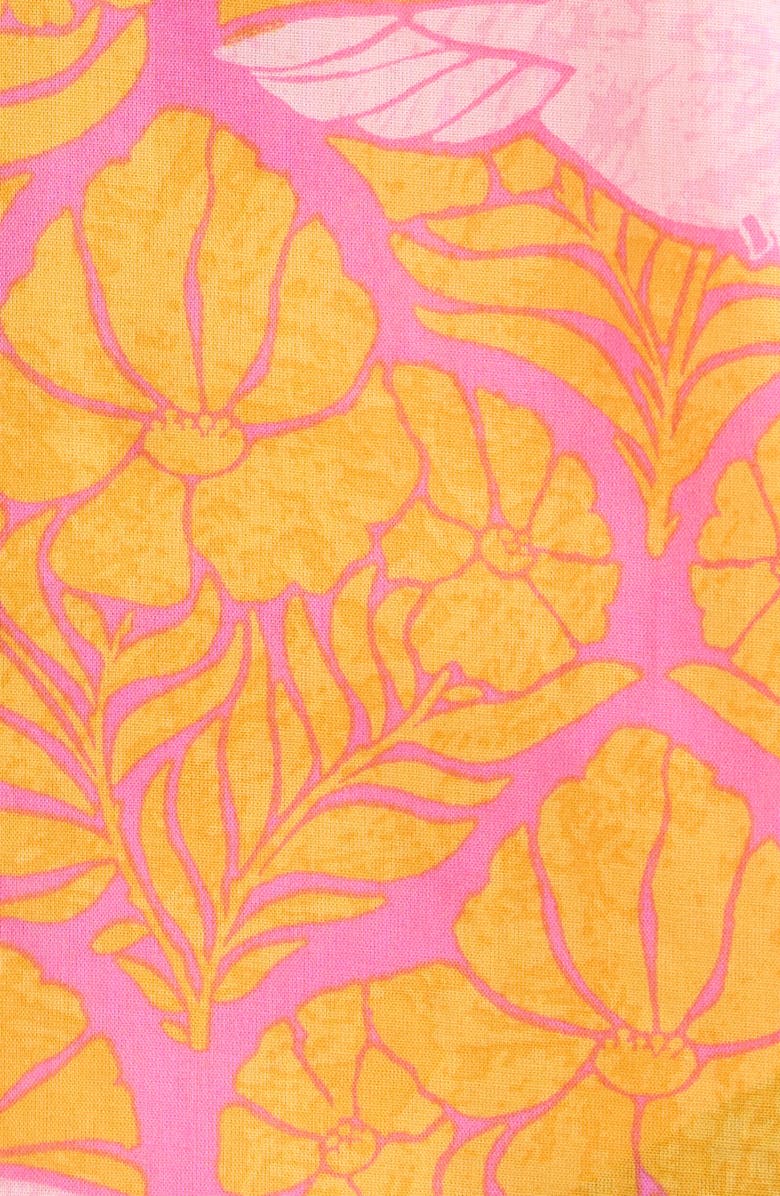 SUGARLIPS Jaidy Floral Erie Split Neck Cotton Top, Alternate, color, Orange-Pinks-Multi