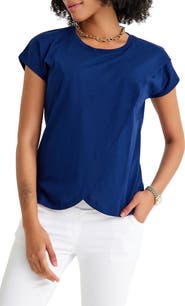 Accouchée Handy Crossover Short Sleeve Cotton Maternity/Nursing Top