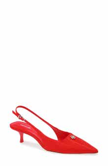 Larroudé Maxime Slingback Pointed Toe Kitten Heel Pump