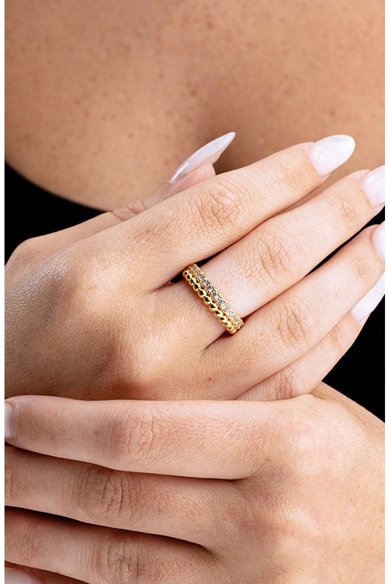 Classic Pavé Band Ring, Alternate, color, GOLD