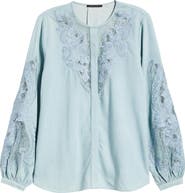 KOBI HALPERIN Oakley Lace Button-Up Top
