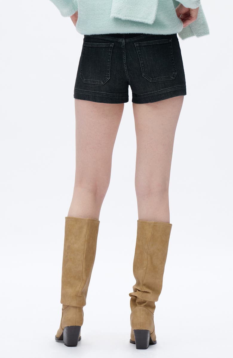 Bayeas Mid Rise Denim Shorts, Alternate, color, Black