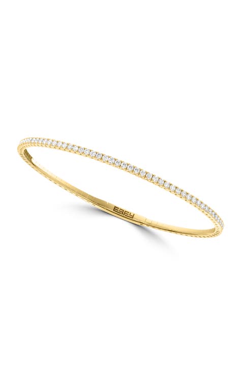 14K Yellow Gold Golden Horizon Diamond Bangle