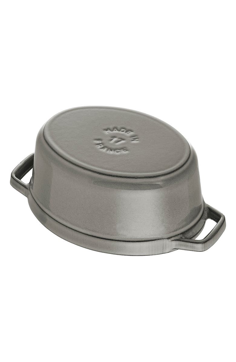 Staub Cast Iron 1-Quart Pig Dutch Oven, Alternate, color, Graphite Grey
