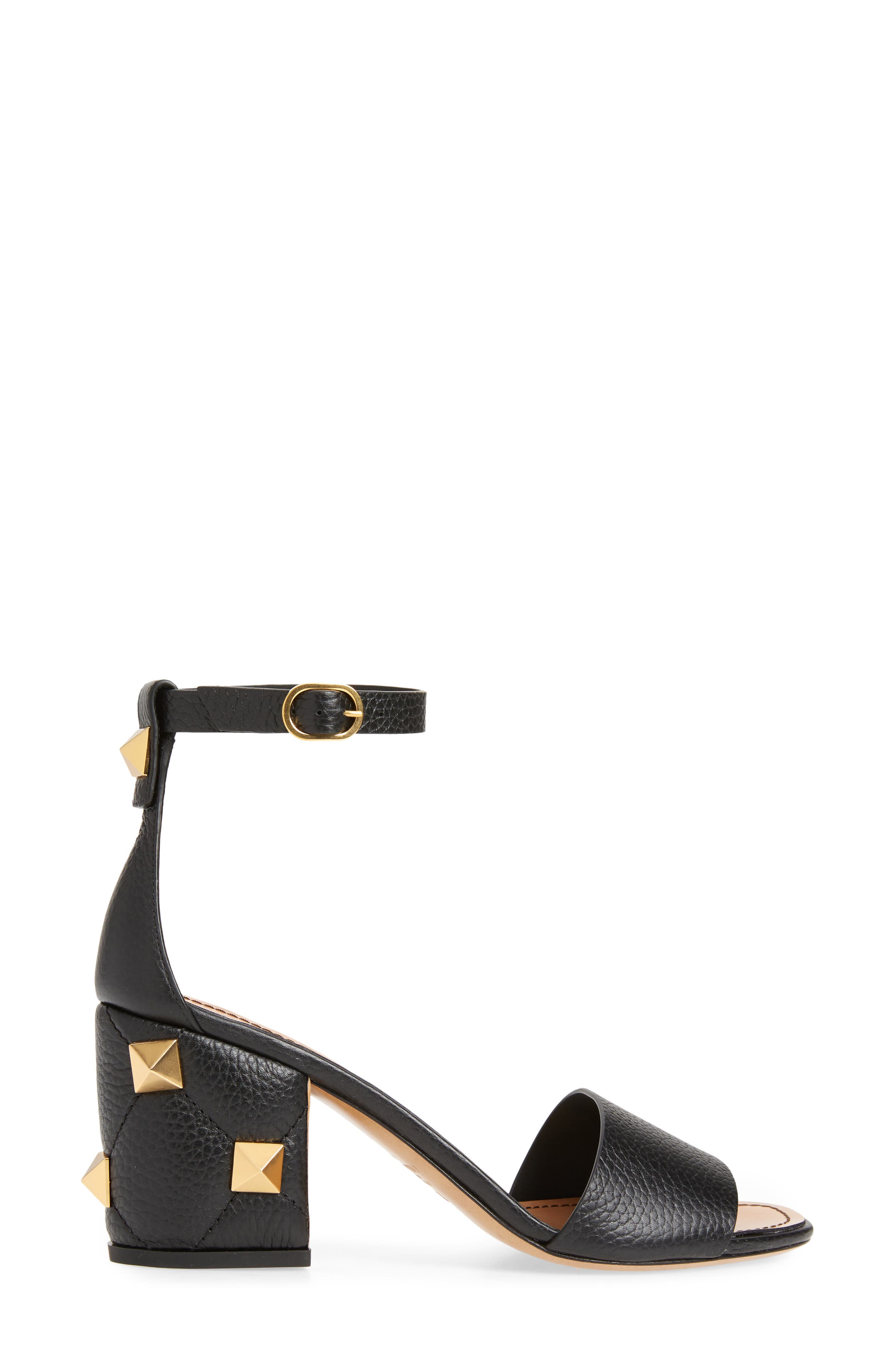 Valentino Garavani Roman Stud Block Heel Sandal, Alternate, color, 