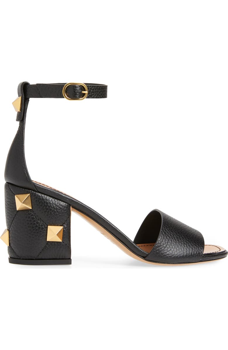 Valentino Garavani Roman Stud Block Heel Sandal, Alternate, color,