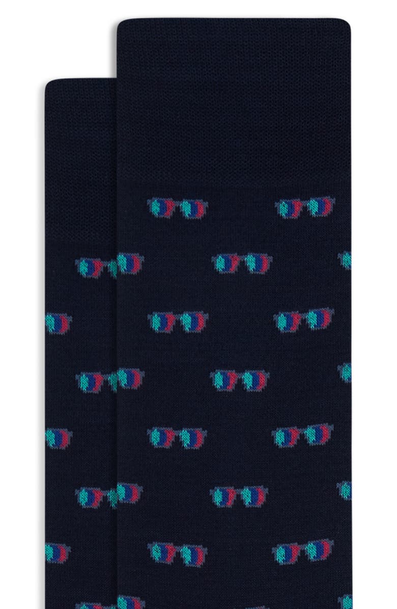 Bugatchi Sunglasses Pattern Dress Socks, Alternate, color,