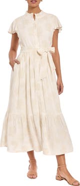 London Times Ruffle Tiered Maxi Dress