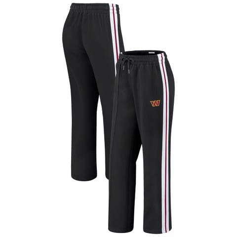 Women's WEAR by Erin Andrews Black Washington Commanders Color-Block Straight Leg Pants