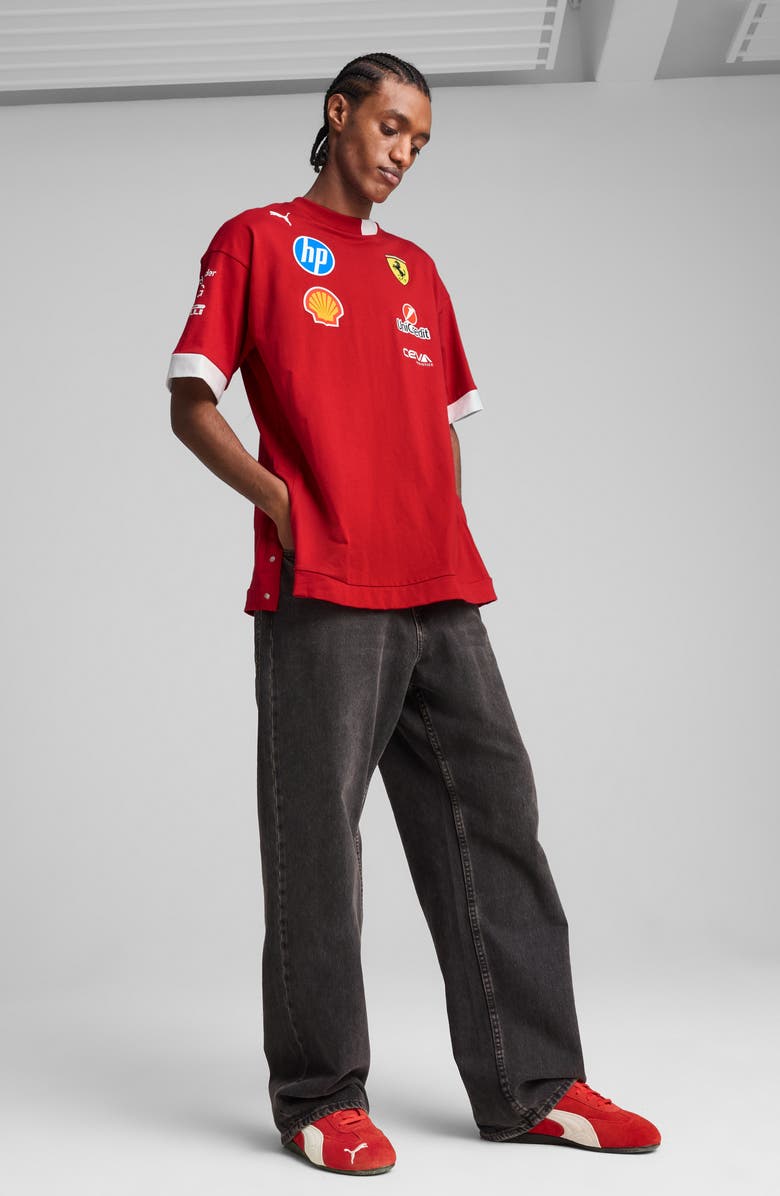 PUMA x 2025 Scuderia Ferrari HP Driver T-Shirt, Alternate, color, Dark Cherry