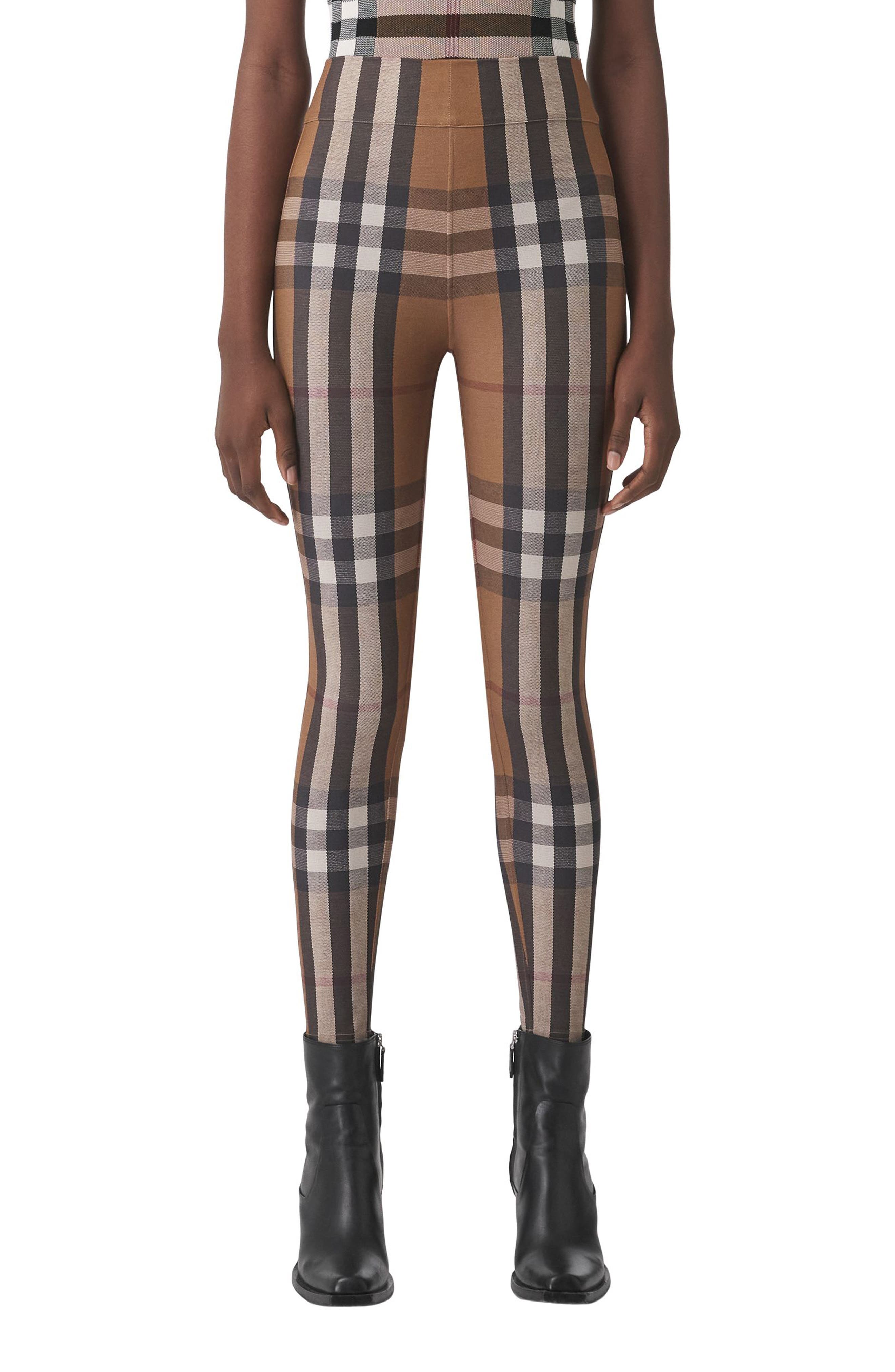 Burberry Madden Check Stretch Jersey Leggings (Women) | Nordstrom