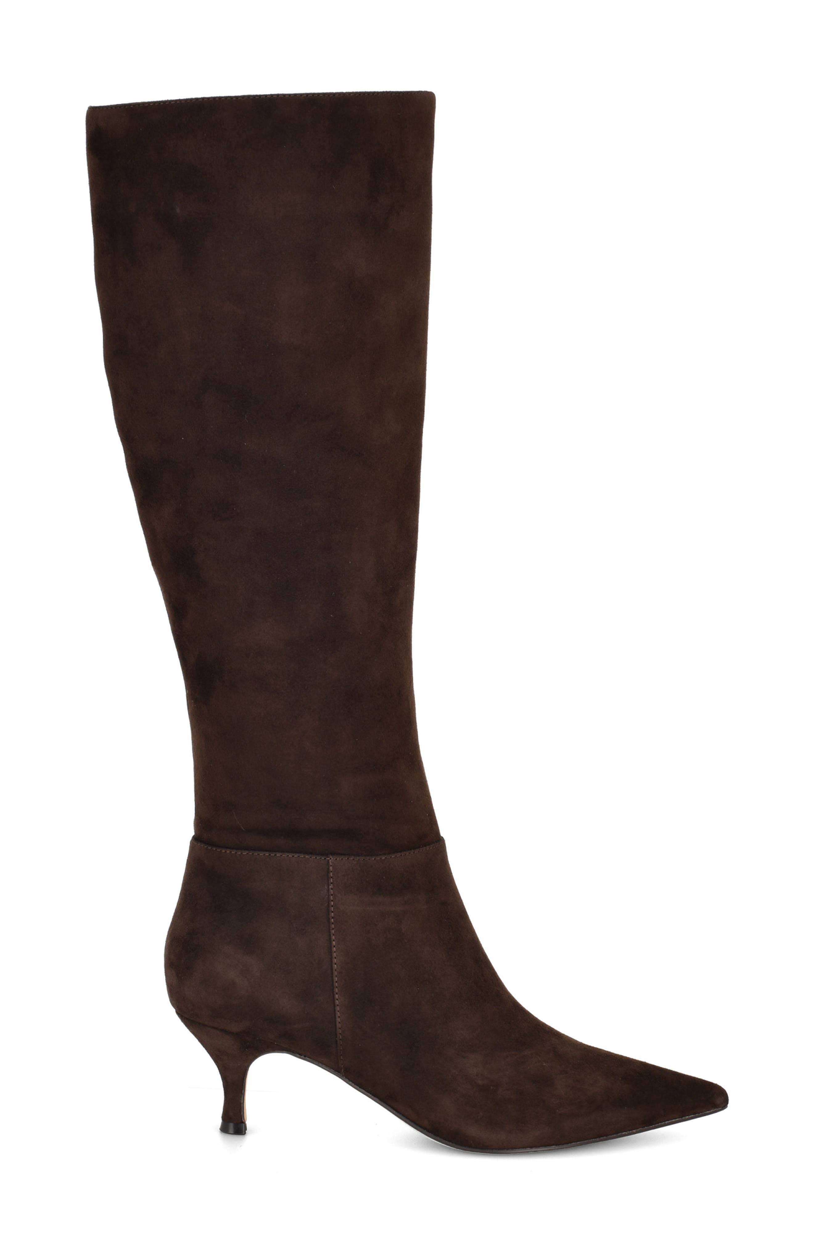 Somas Knee High Boot, Alternate, color, DARK BROWN SUEDE