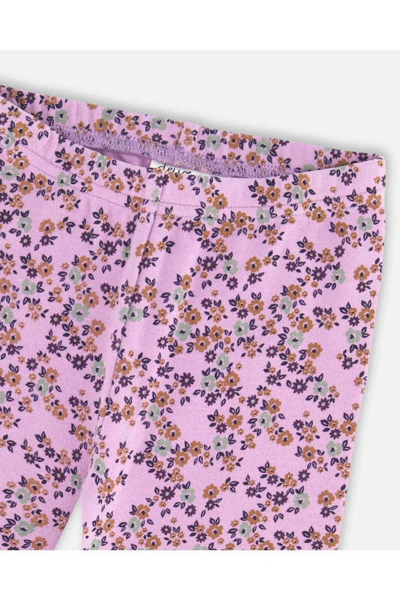 Girl's Tunic And Printed Leggings Set Lilac Mini Flowers, Alternate, color, Printed Lilac Little Flowers
