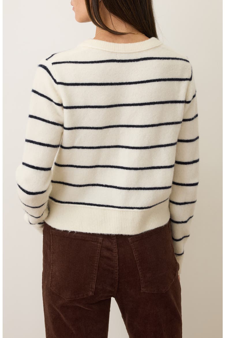 Sausalito Stripe Wool Blend Cardigan, Alternate, color, HARBOR STRIPE