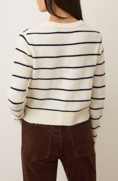 Marine Layer Sausalito Stripe Wool Blend Cardigan In Multi
