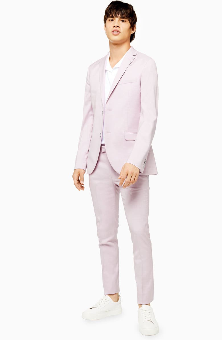 Topman Dax Super Skinny Fit Suit Dress Pants, Alternate, color, 