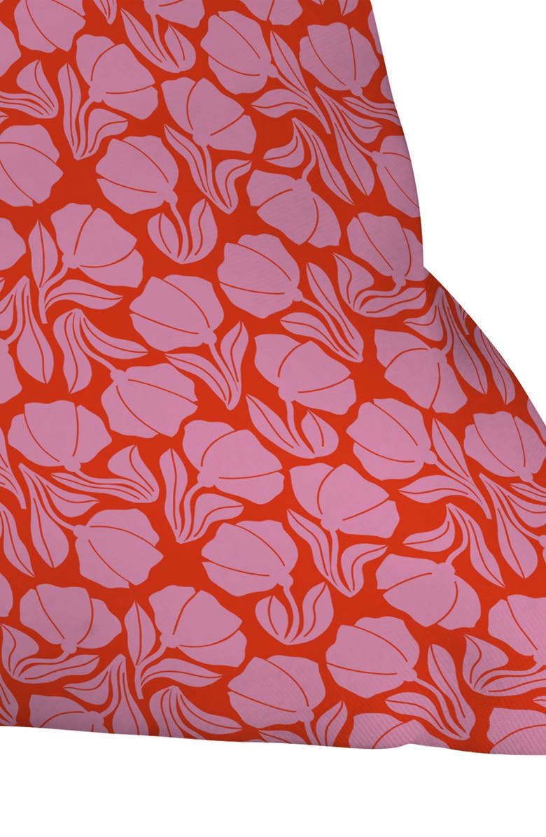 Deny Designs Boho Blooms Throw Pillow, Alternate, color, Red