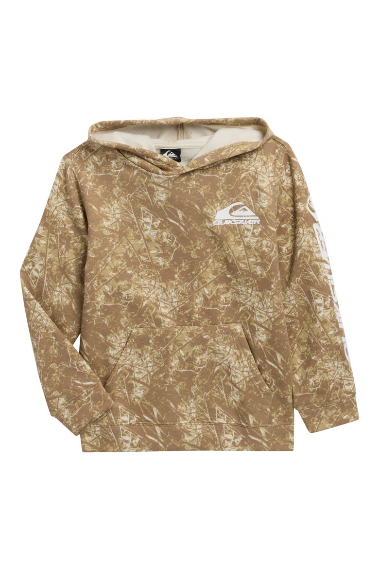 Kids' Camo Print Hoodie, Main, color, PINE BARK