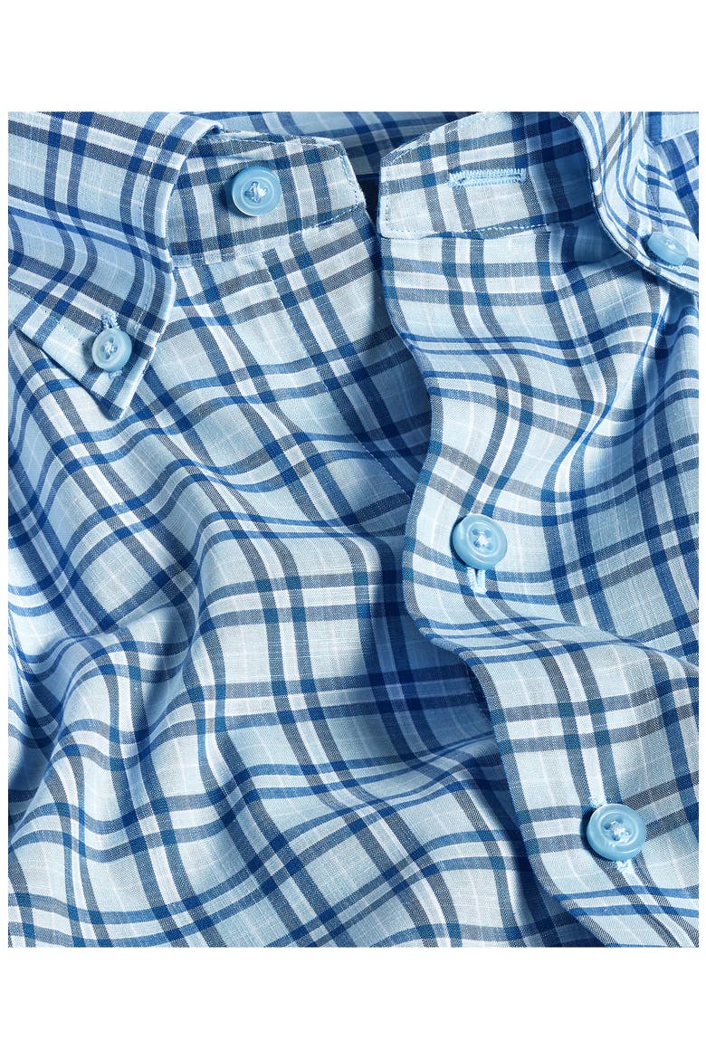 Check Slub Sport Shirt, Alternate, color, SKY/ NAVY