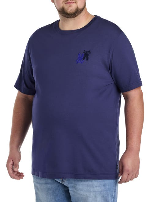 Psycho Bunny Big & Tall Pierce Embroidered Graphic Tee In Evening Blue