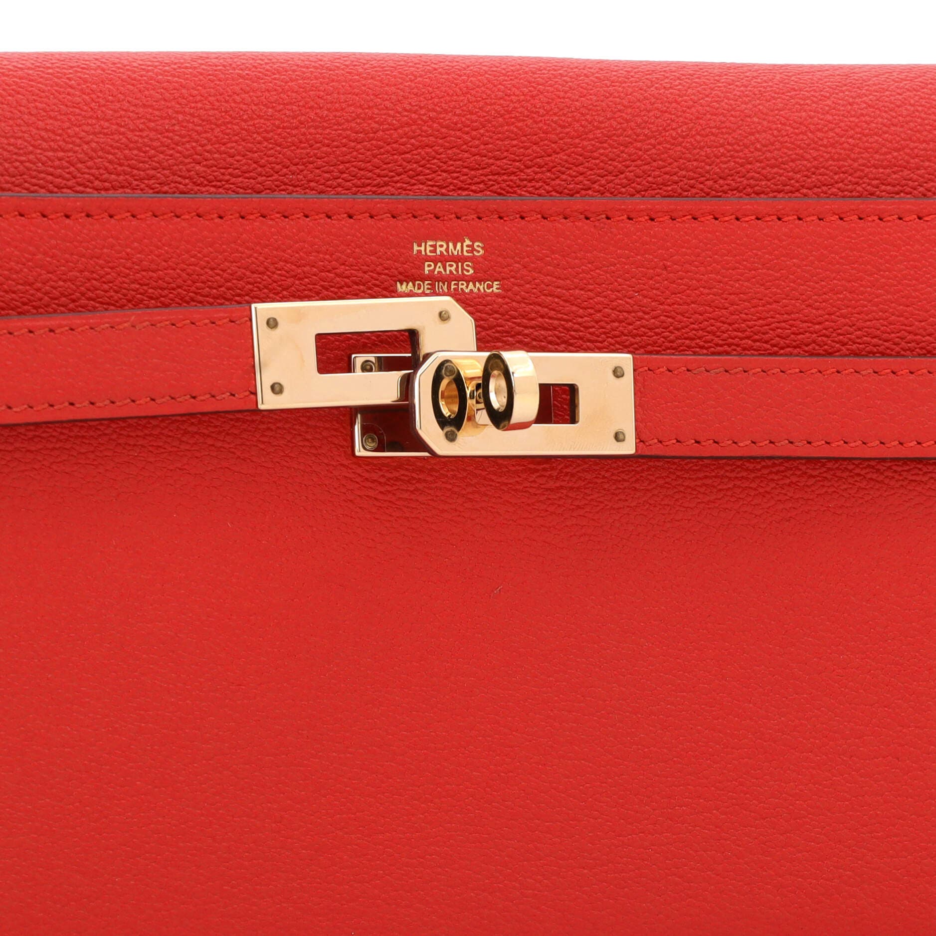 Kelly Wallet Chevre Mysore Long, Alternate, color, Rouge Tomate