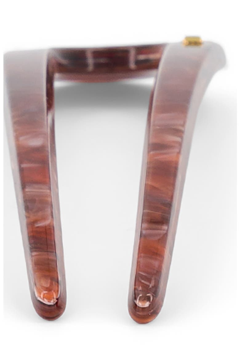 Jaspee Acetate and Strass Hair Pin, Alternate, color, Brown